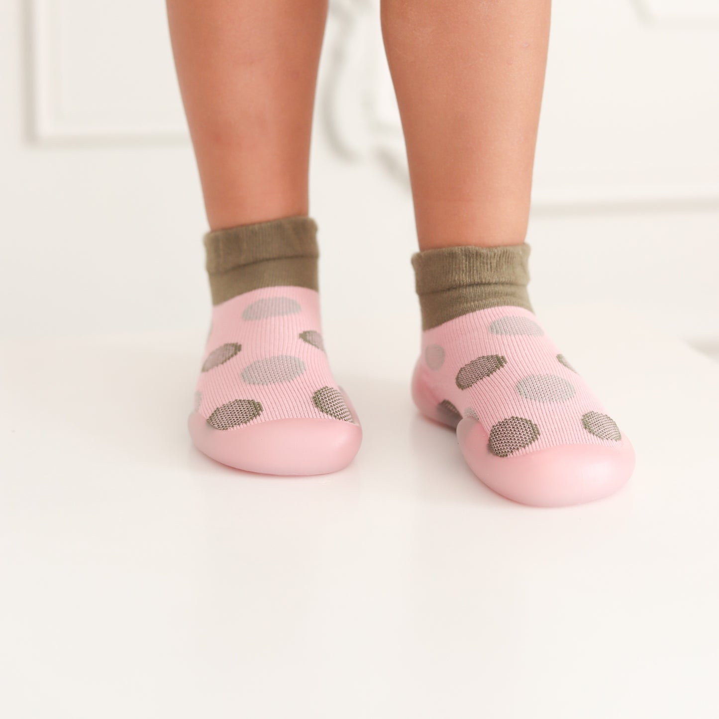 Scarpe calzino per bambini (rosa coriandoli)