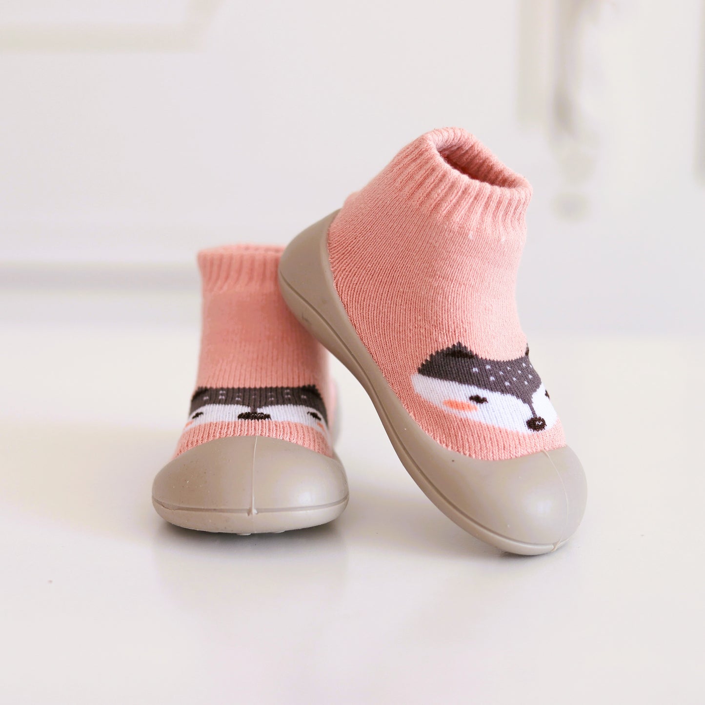 Scarpe calzino per bambini (volpe rosa)