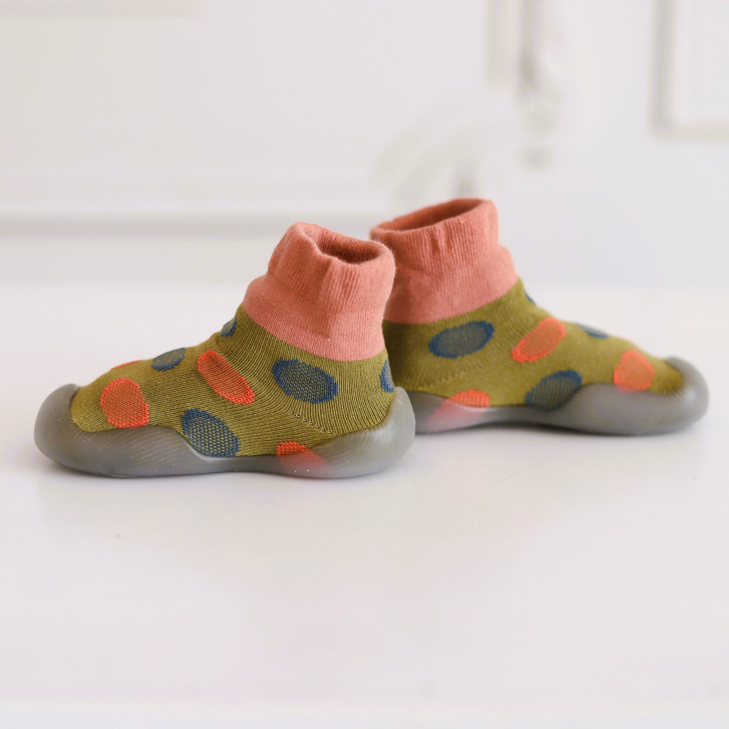 Scarpe calzino per bambini (verde coriandoli)