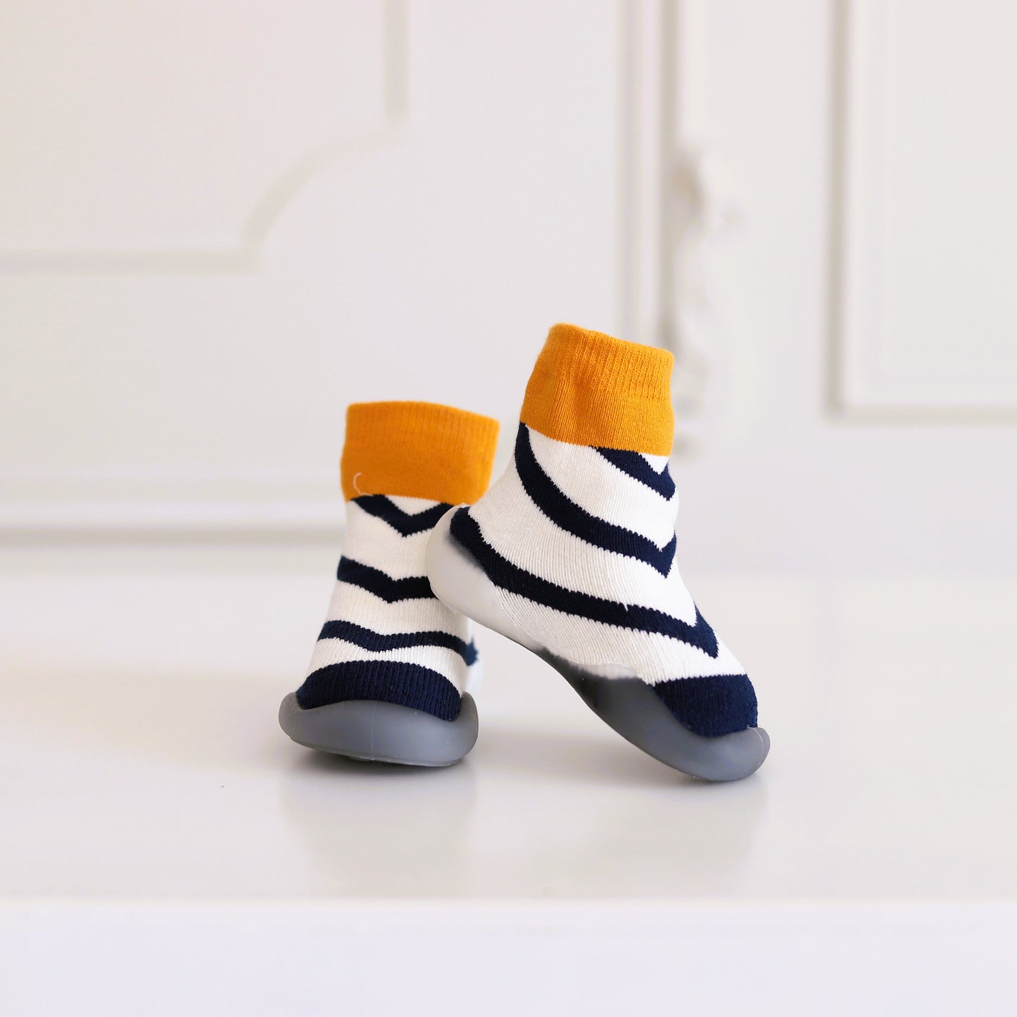 Scarpe Calzino Bambino (Zebra / Blu Navy - Oro)