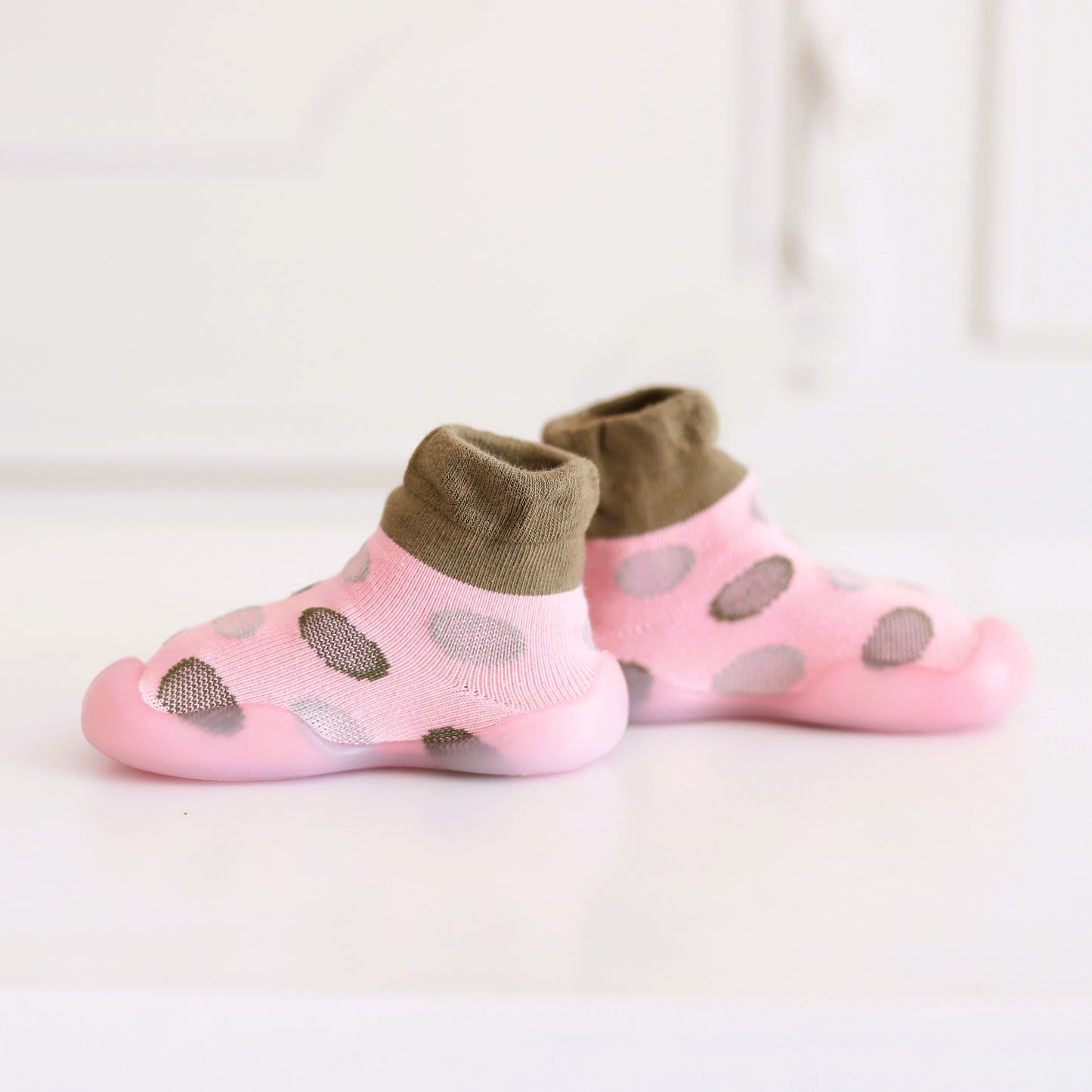 Scarpe calzino per bambini (rosa coriandoli)