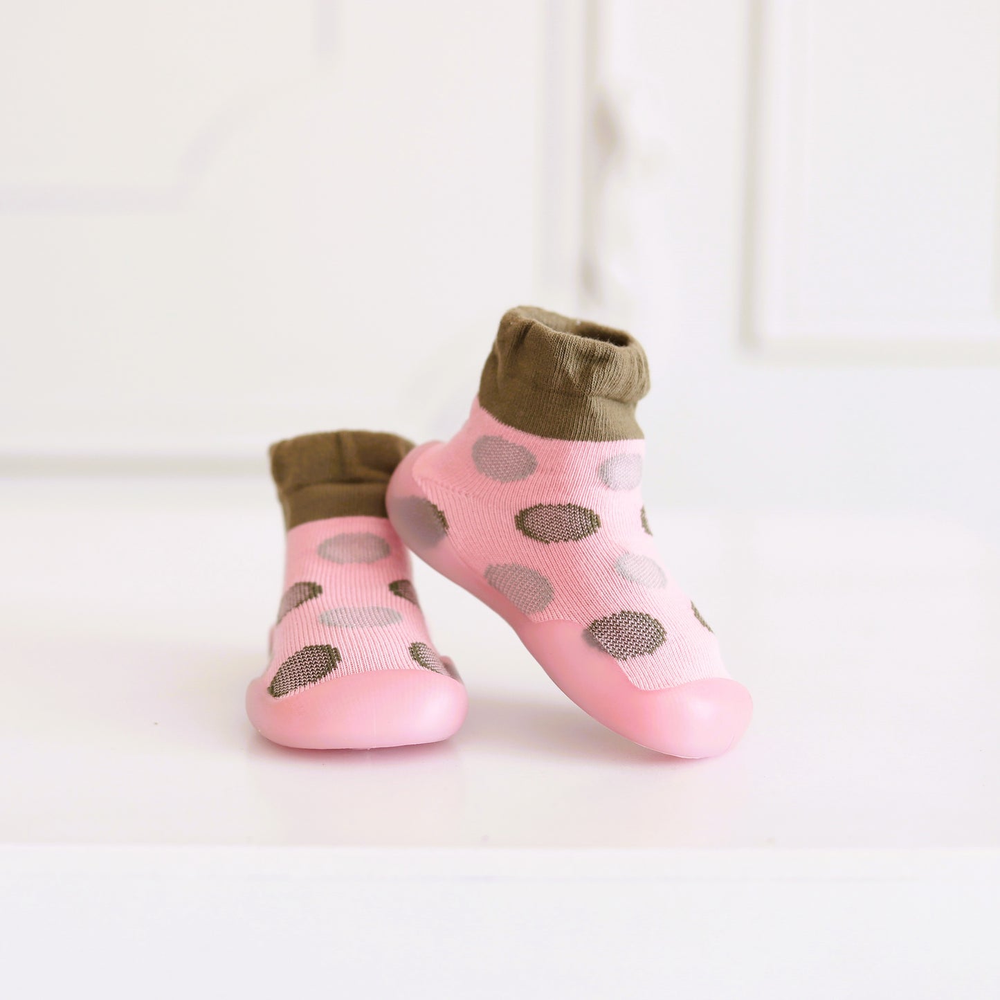 Scarpe calzino per bambini (rosa coriandoli)